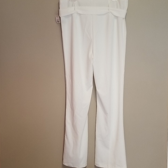 High waist belted white trousers - Picture 3 of 6